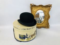 A VINTAGE SCOTTS LTD 1 OLD BOND STREET W.I. HAT BOX CONTAINING SCOTT & CO. "PICCADILLY , W.