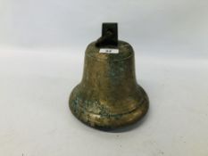 VINTAGE BRASS SHIPS BELL D 20CM X H 21CM.