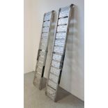 A PAIR OF ALUMINIUM FOLDING LOADING RAMPS MAX. WORKING LOAD 100KG. LENGTH 1.