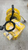 A 3300 WATT 110 VOLT POWER TOOL PORTABLE TRANSFORMER AND 110 VOLT EXTENSION LEAD - SOLD AS SEEN