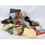 BOX OF ASSORTED SCARVES TO INCLUDE DESIGNER BRANDED & SILK ETC.