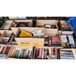 20 BOXES OF ASSORTED BOOKS - AS CLEARED TO INCLUDE NOVELS, REFERENCE, JAPANESE AND ORIENTAL BOOKS.