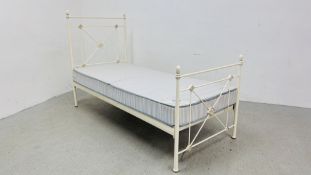 A REPRODUCTION TRADITIONAL SINGLE BEDSTEAD WITH IKEA KLASSISK MATTRESS