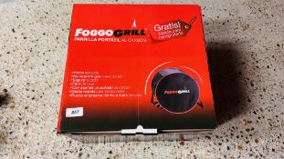 AN AS NEW BOXED "FOGGO GRILL" PORTABLE BARBEQUE
