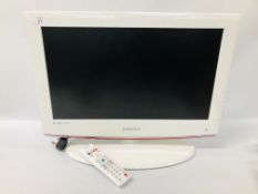 A SAMSUNG 22 INCH TELEVISION COMPLETE WITH REMOTE - SOLD AS SEEN.