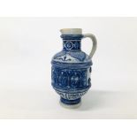 VINTAGE GERMAN SALT GLAZED JUG HEIGHT 28.5CM.