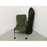 A TOTAL FISHING GEAR BIVVY AND WESTLAKE FOLDING FISHING CHAIR