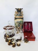 COLLECTION OF ASSORTED GLASSWARE TO INCLUDE SET OF SIX DOULTON INTERNATIONAL CRYSTAL GOBLETS