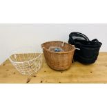 "TRIXIE" WICKER DOG CARRIER BASKET + ONE OTHER