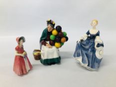 THREE ROYAL DOULTON FIGURINES TO INCLUDE "HILARY" HN2335,