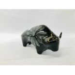 LOTUS POTTERY GLAZED BULL