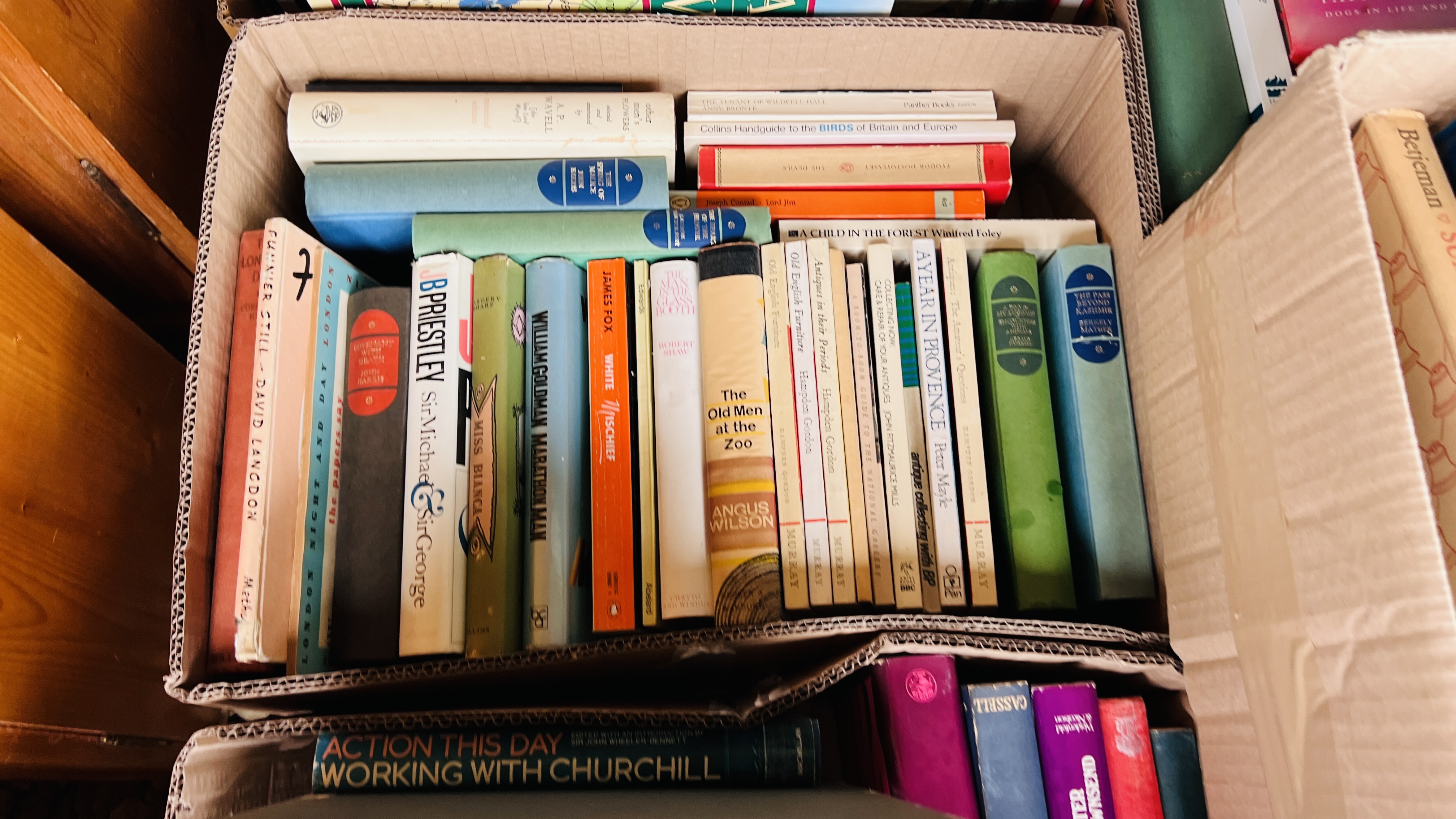 23 BOXES OF ASSORTED BOOKS - AS CLEARED TO INCLUDE NOVELS AND REFERENCE. - Image 4 of 24