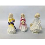 THREE ROYAL DOULTON FIGURINES TO INCLUDE "CHARITY" HN3087,