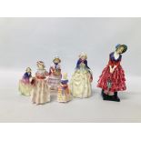 6 ROYAL DOULTON FIGURINES (2 A/F)