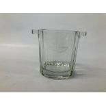 MOET & CHANDON PETITE LIQUORELLE GLASS ICE BUCKET HEIGHT 13.5CM. ALONG WITH A 200ML.