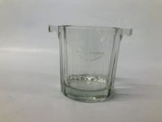 MOET & CHANDON PETITE LIQUORELLE GLASS ICE BUCKET HEIGHT 13.5CM. ALONG WITH A 200ML.