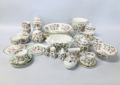 COLLECTION OF MINTON HADDON HALL CERAMICS TO INCLUDE TRINKET POTS, SALT AND PEPPER,