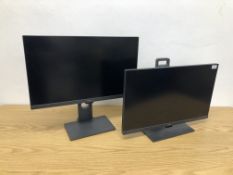 TWO BENQ LCD COMPUTER MONITORS MODELS PD 2700 U-B - SOLD AS SEEN.