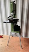 ELEKTRA BECKUM BAND SAW MODEL BAS 315 ON FLOOR STAND - EMERGENCY COVER NEEDS REPLACING - SOLD AS