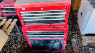 ENGINEERS TOOL CHEST STANDING ON CABINET TROLLEY.