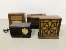 3 X VINTAGE RADIO'S TO INCLUDE INVICTA,