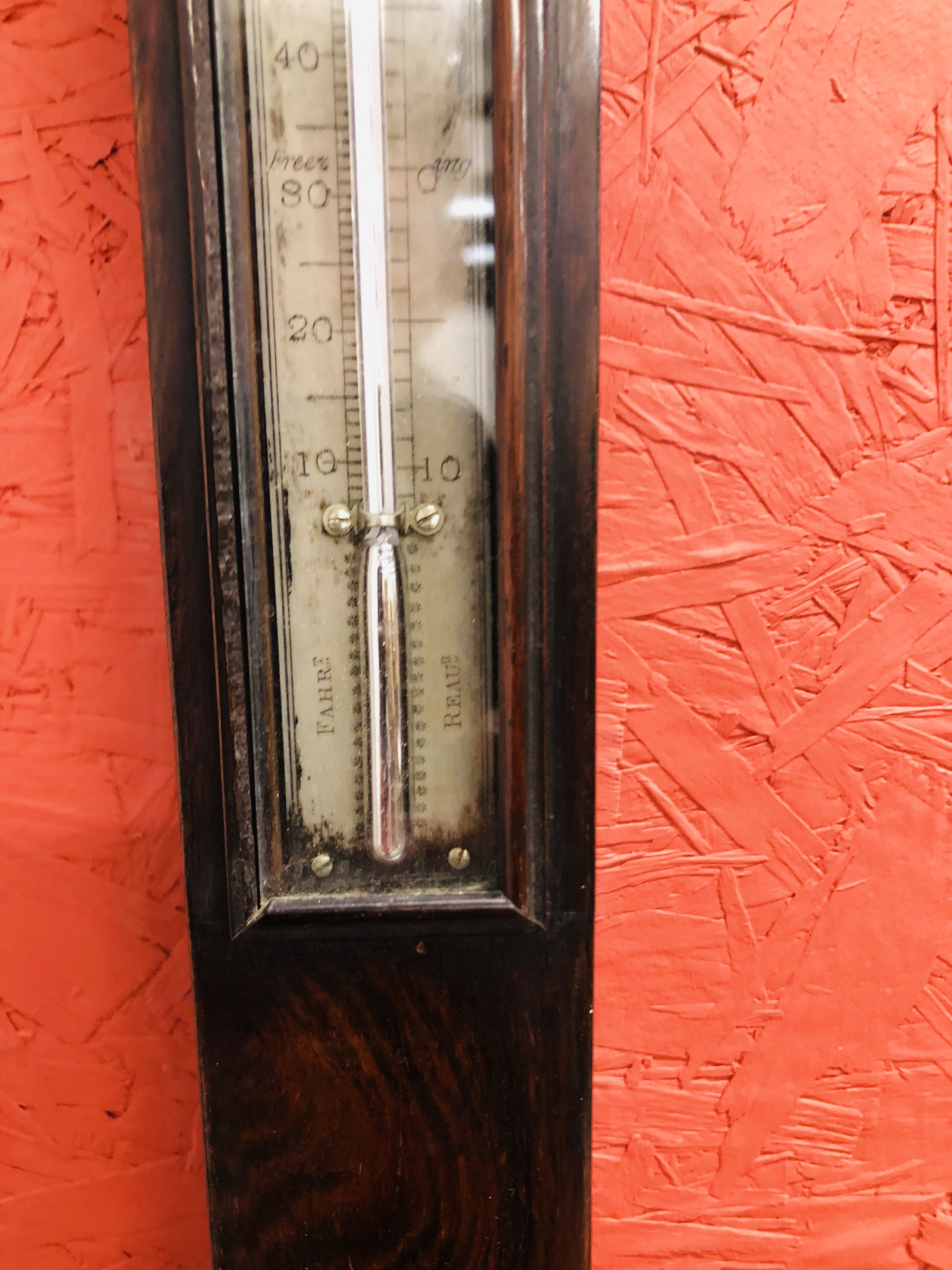 ANTIQUE STICK BAROMETER L. CASELLA & Co 23 HATTON GARDEN LONDON, HEIGHT 92CM. - Image 4 of 7