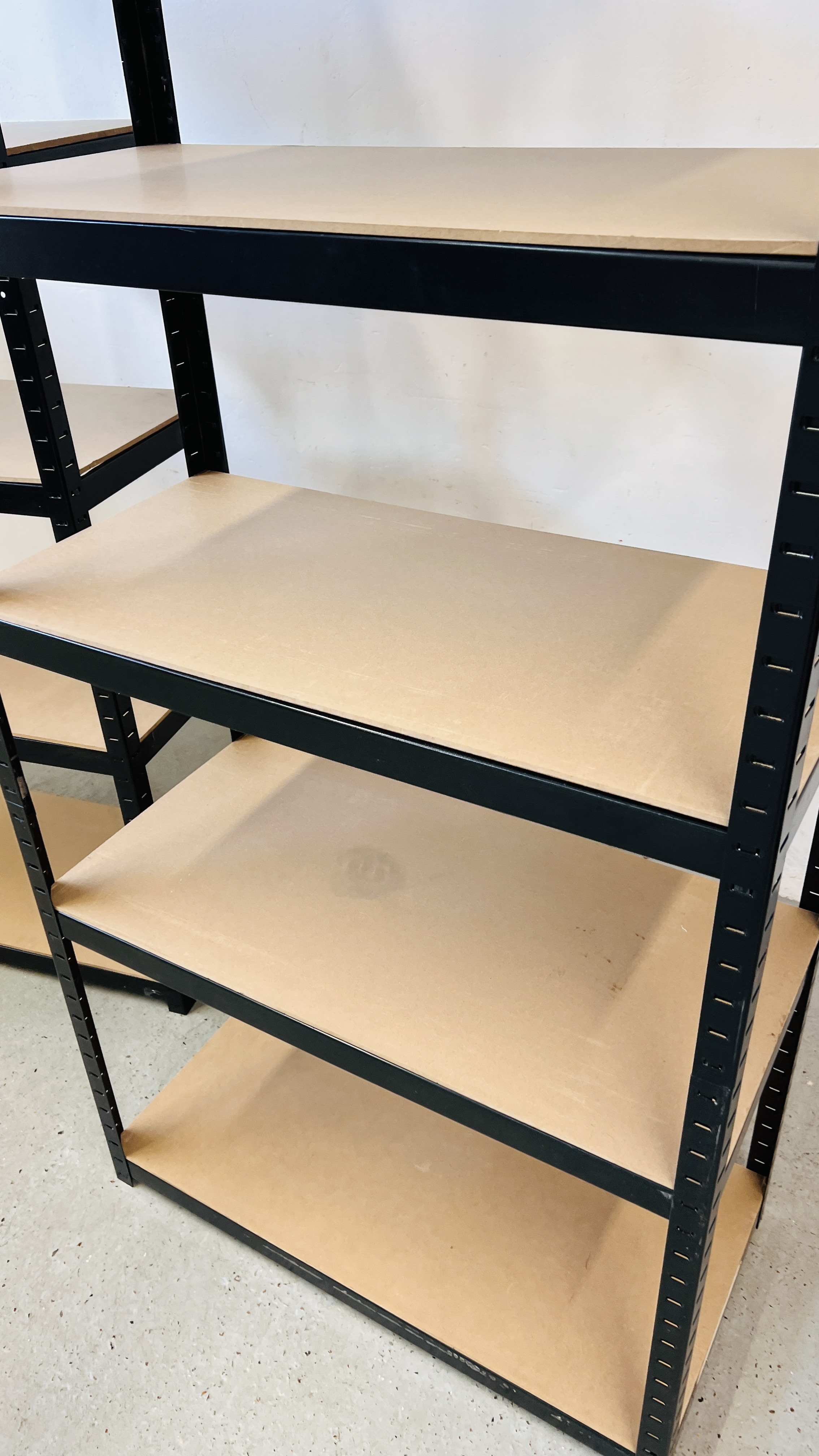 2 X SIX TIER METAL SHELVING UNITS. - Image 5 of 5