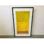 UNTITLED (No 16) 1951-55 FRAMED MODERN ART ABSTRACT PRINT BY MARK ROTHKO (FRAMED W 88CM X H 148.