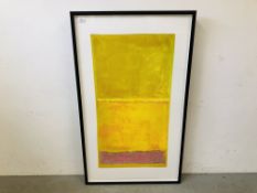 UNTITLED (No 16) 1951-55 FRAMED MODERN ART ABSTRACT PRINT BY MARK ROTHKO (FRAMED W 88CM X H 148.