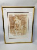 EMMA DE BRUYN "NUDE" LTD EDITION MONOPRINT SIGNED BY ARTIST #10/93 64CM X 49.