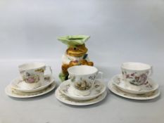 3 X ROYAL ALBERT BEATRIX POTTER TRIOS TO INCLUDE JEMIMA PUDDLE-DUCK,
