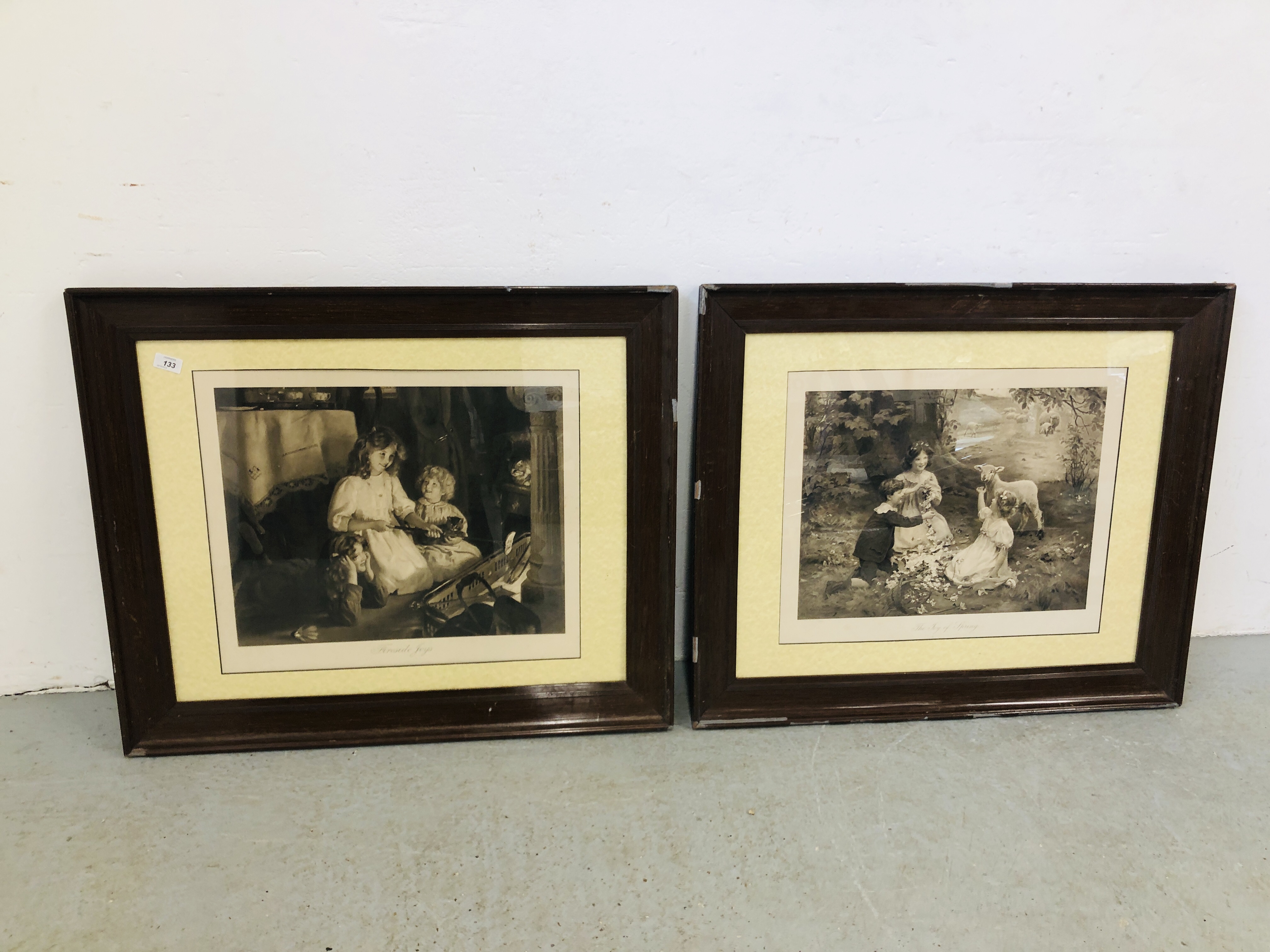 PAIR OF VINTAGE "ARTHUR ELSLEY" BLACK AND WHITE PRINTS