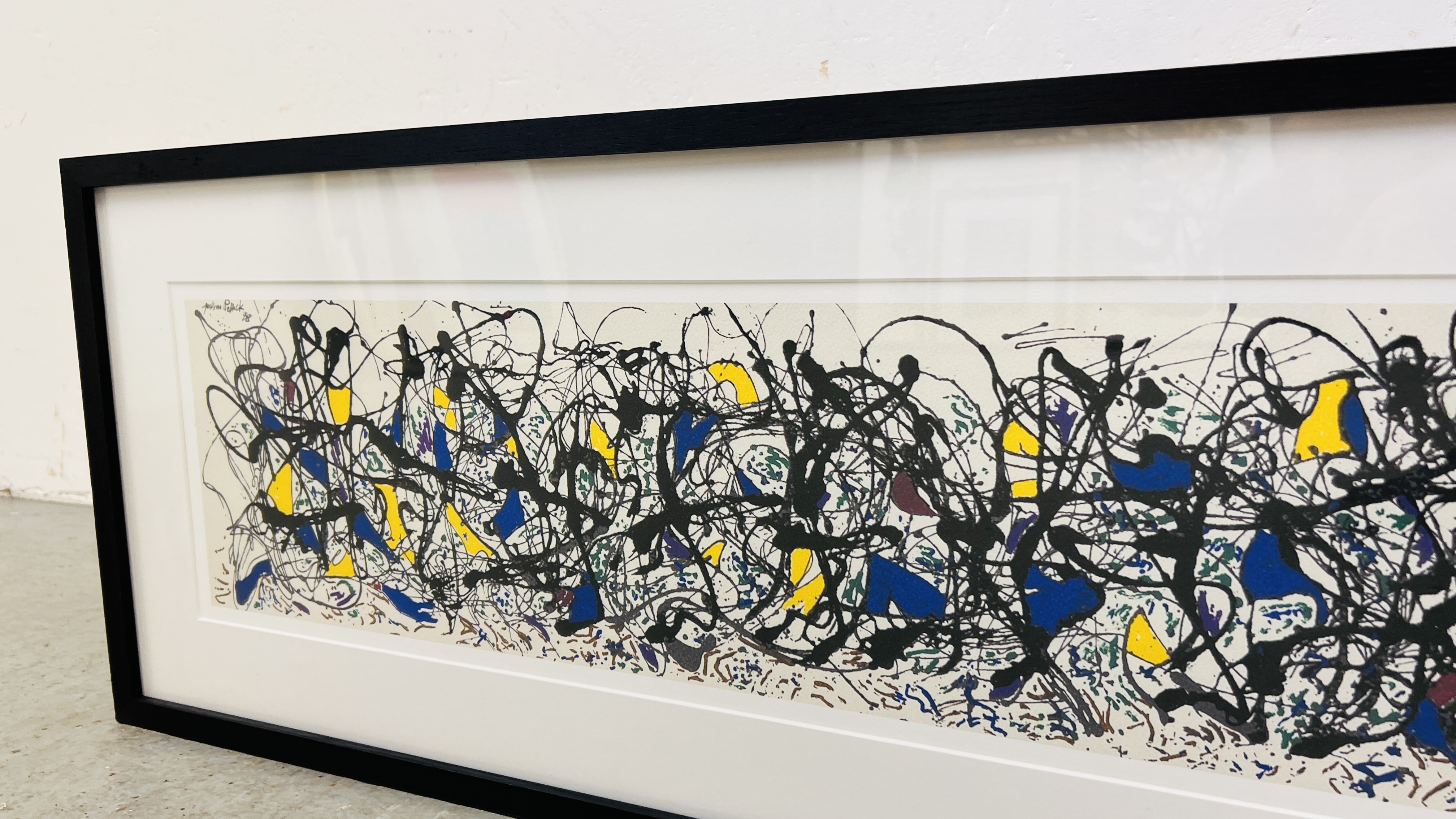 JOHN LEWIS JACKSON POLLOCK - SUMMERTIME FRAMED PRINT (FRAMED L 149CM X H 38.5CM). - Image 3 of 5