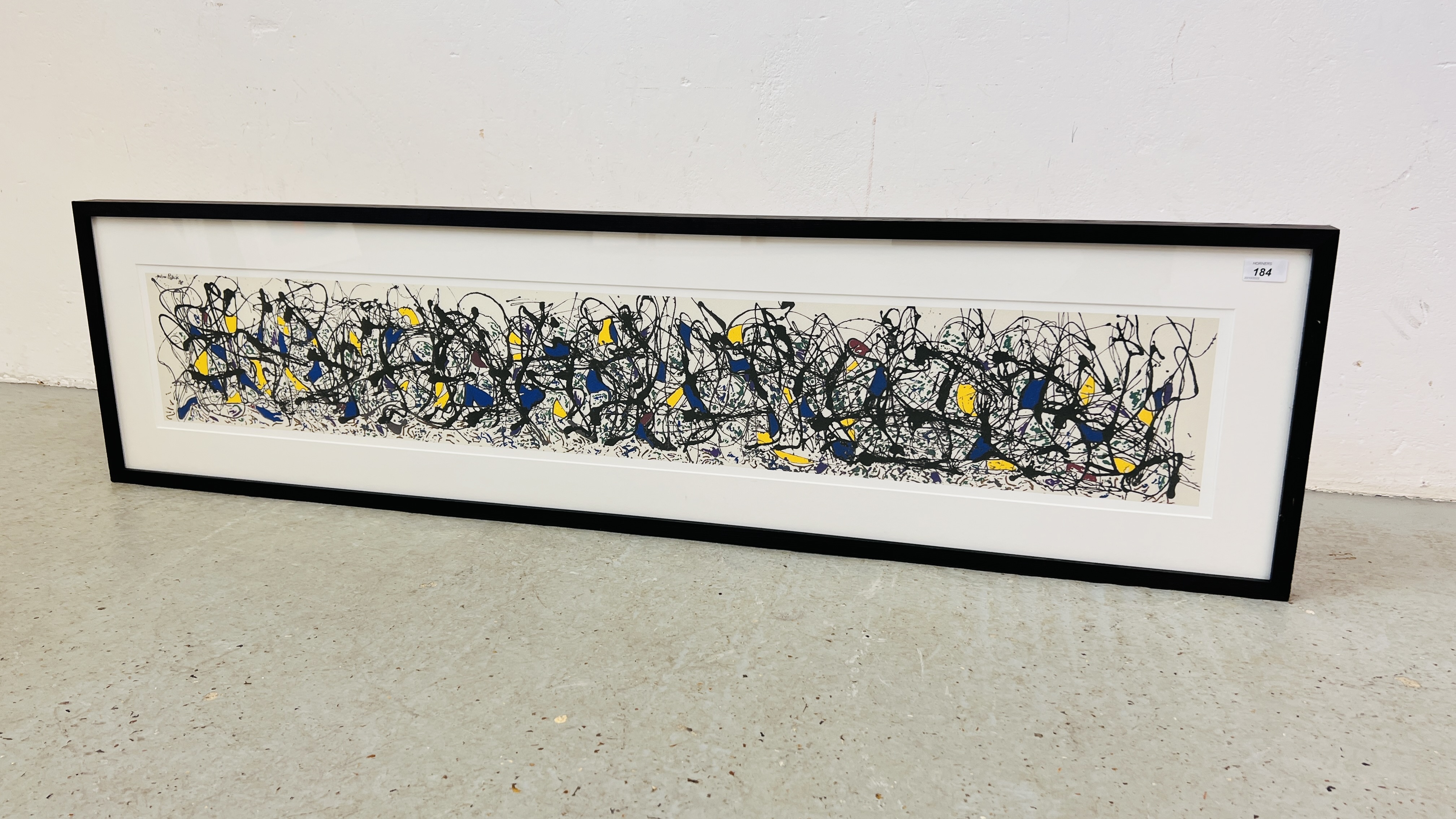 JOHN LEWIS JACKSON POLLOCK - SUMMERTIME FRAMED PRINT (FRAMED L 149CM X H 38.5CM).