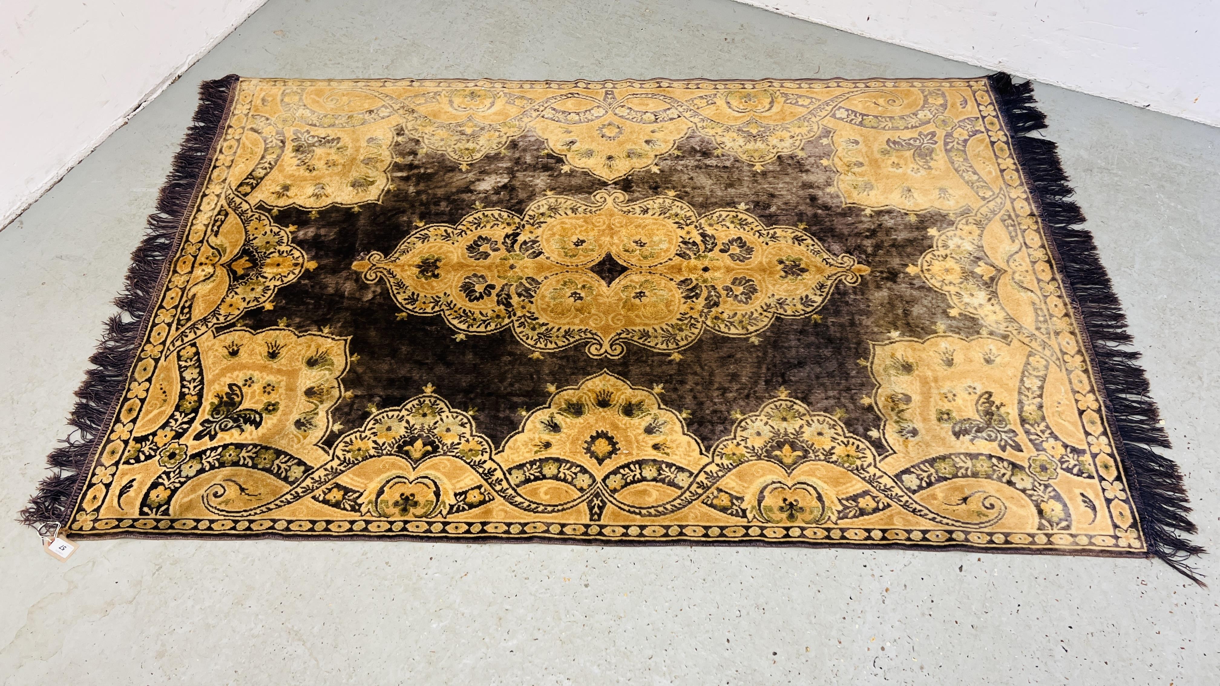 AN INDIAN SILK RUG