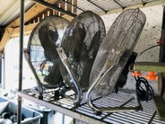 3 X LARGE WORKSHOP FANS - SOLD AS SEEN.