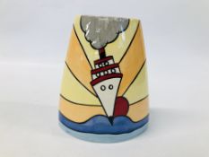 A RARE CRUISE VASE SIGNED BY LORNA BAILEY, H 17CM.