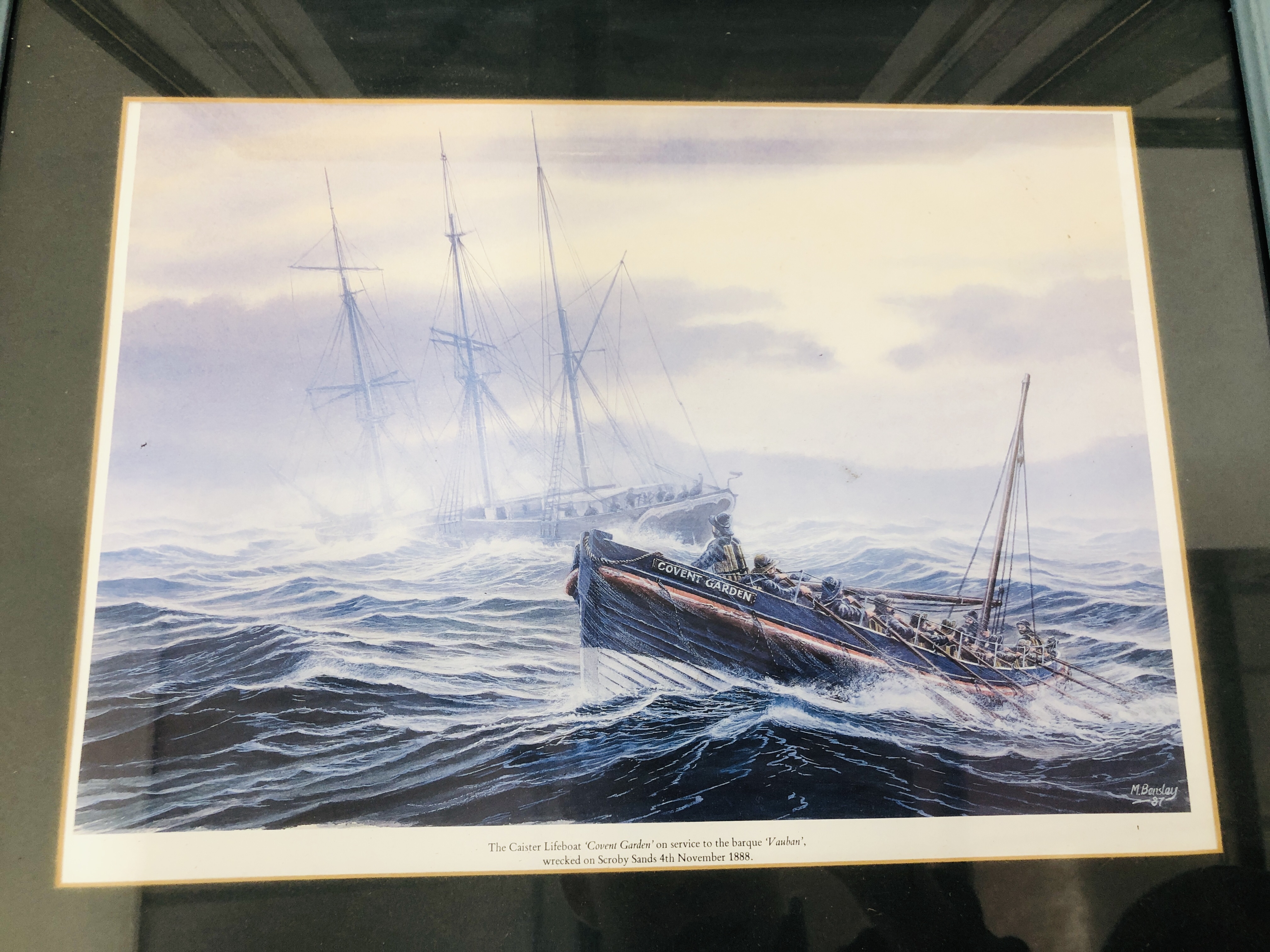 FOUR MICK BENSLEY LIFEBOAT RESCUE PRINTS TO INCLUDE SHOREHAM, CAISTER, - Image 7 of 7
