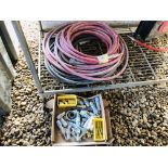 3 X LENGTHS OF AIR LINE HOSE PLUS QTY AIR LINE HOSE COUPLINGS.