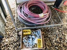 3 X LENGTHS OF AIR LINE HOSE PLUS QTY AIR LINE HOSE COUPLINGS.