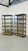 2 X 6 TIER METAL SHELVING RACKS