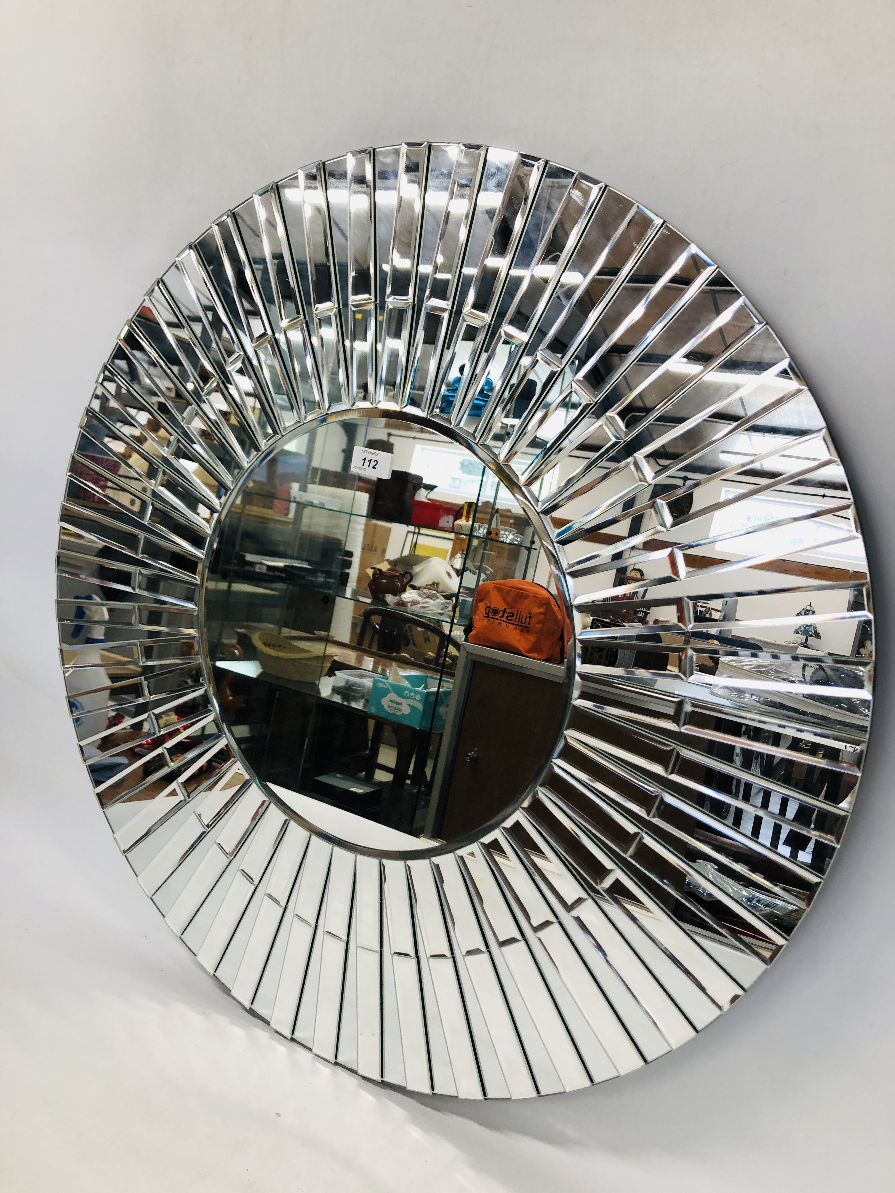 MODERN MORELLO MIRROR, D 80CM. - Image 2 of 4