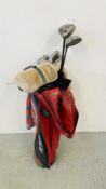 A HOWSON GOLF BAG WITH ZOID AND CALLAWAY GOLF CLUBS.