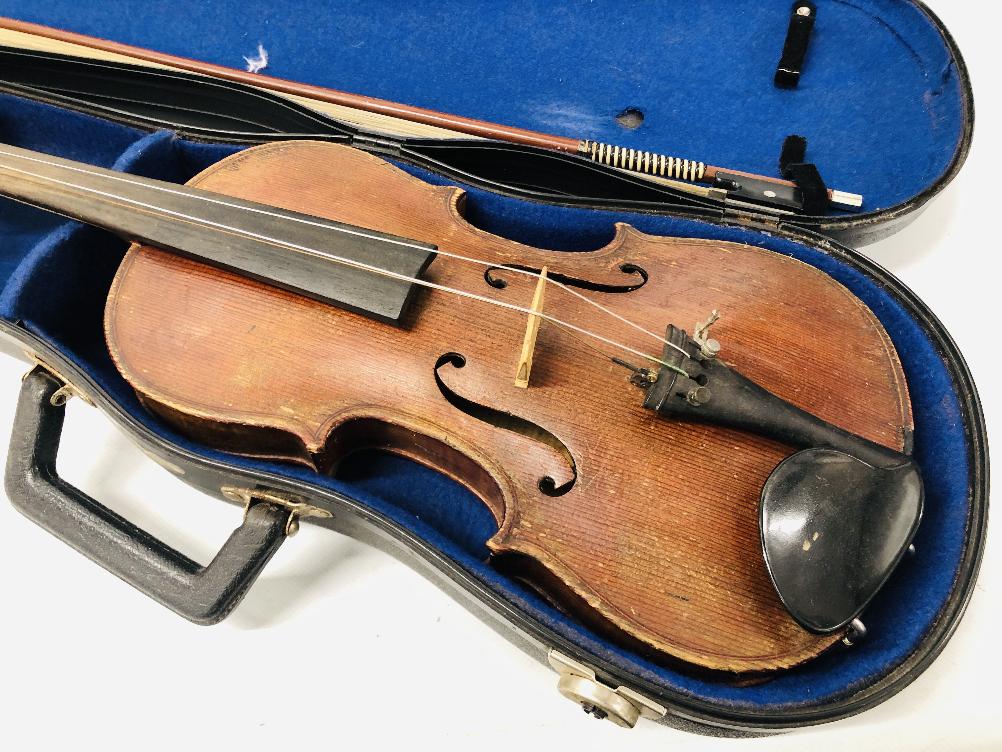 TWO VINTAGE VIOLINS IN FITTED HARD CASES - Image 2 of 11