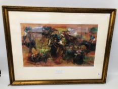 FRAMED PRINT "THE MAGNIFICENT SEVEN" BY CLAIRE EVA BURTON,
