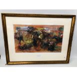 FRAMED PRINT "THE MAGNIFICENT SEVEN" BY CLAIRE EVA BURTON,