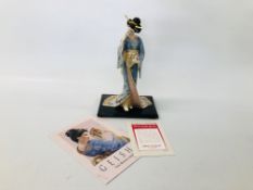 FRANKLIN MINT "DANCE OF THE GEISHA" LIMITED EDITION 1381 / 9500 IN ORIGINAL FITTED BOX AND