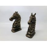 (R) PAIR HORSE HEAD BOOKENDS