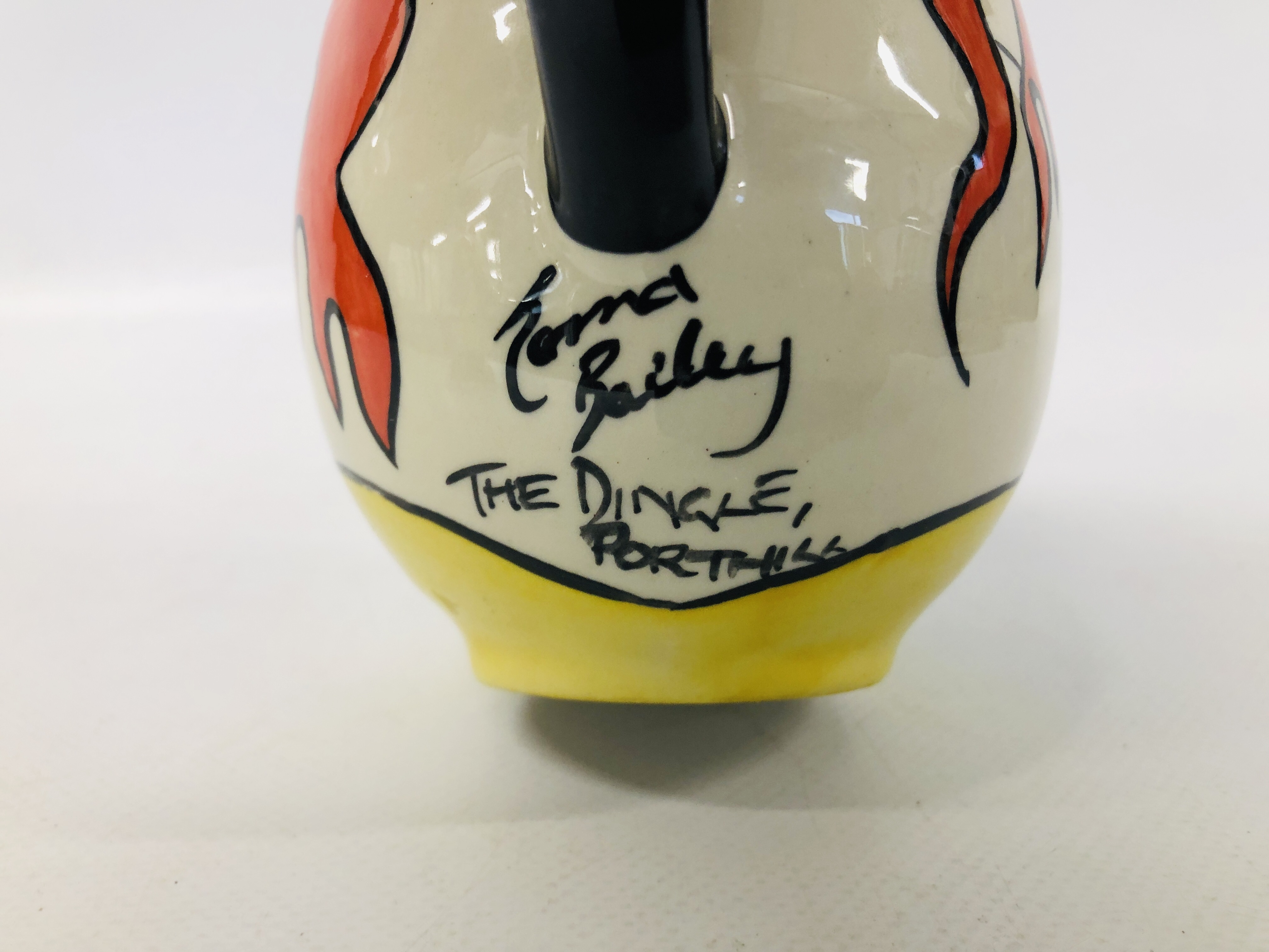 "THE DINGLE" OLD ELLGRRAVE POTTERY MILK JUG SIGNED BY LORNA BAILEY, H 13CM. - Image 3 of 4