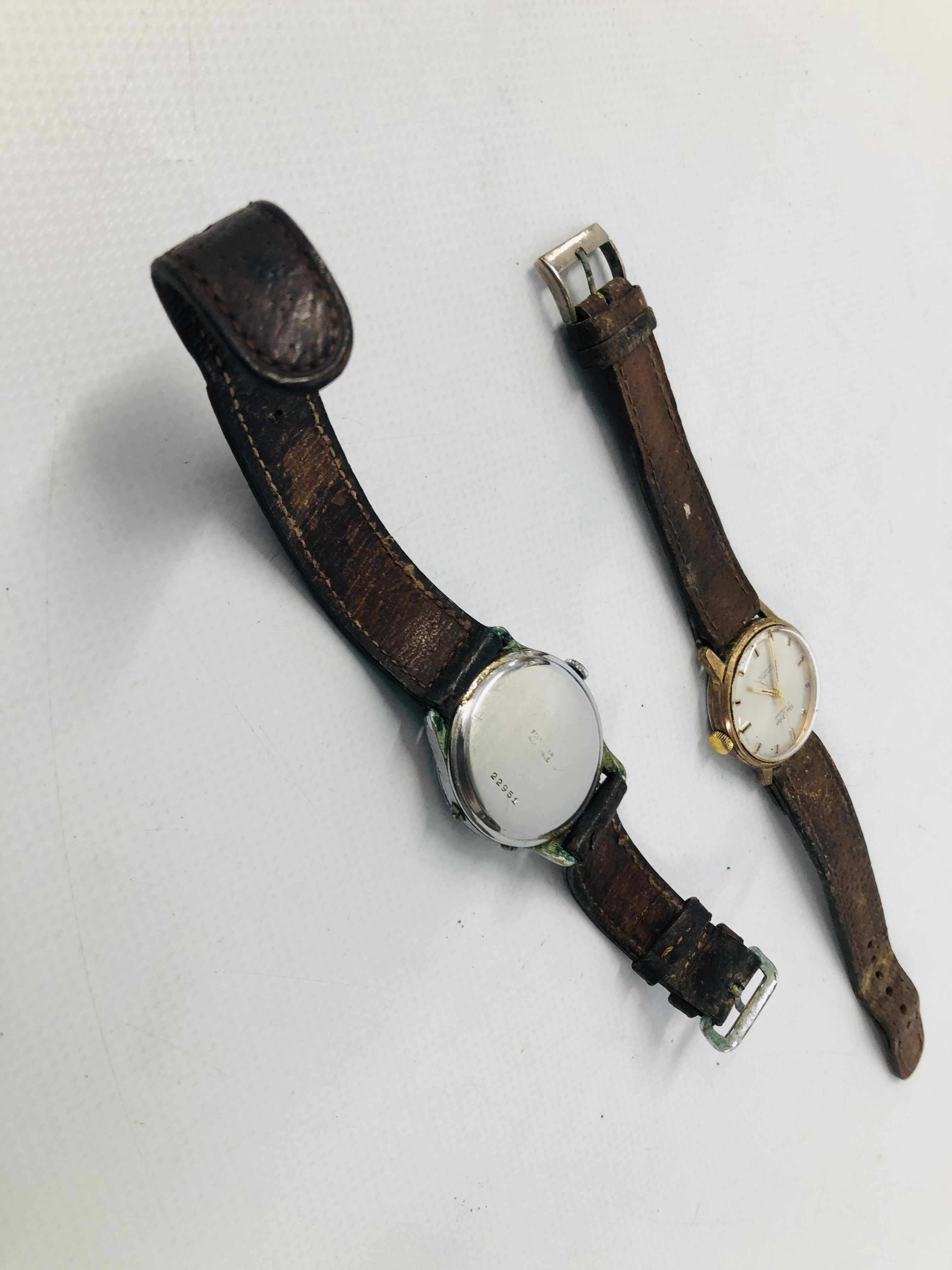 THREE VINTAGE GENT'S WRIST WATCHES TO INCLUDE NIVIA, MUDU ETC. - Image 7 of 11
